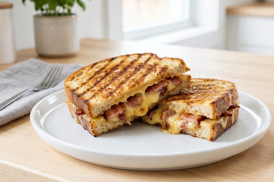 Hot Honey Bacon Grilled Cheese (Made in a Toaster)