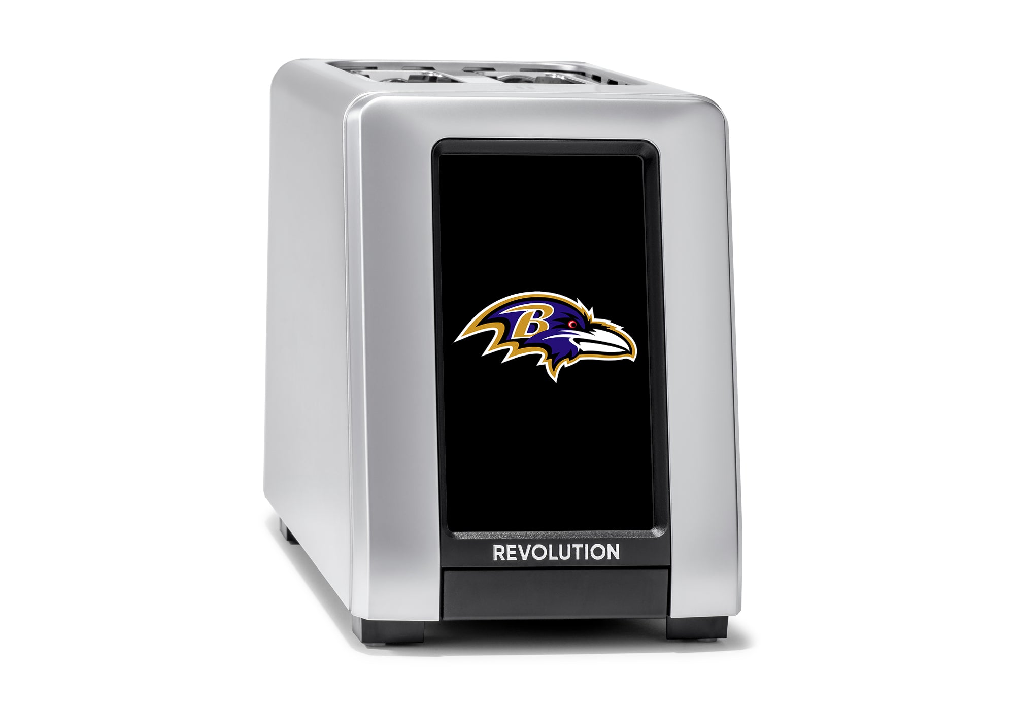 Toaster with Baltimore Ravens logo display