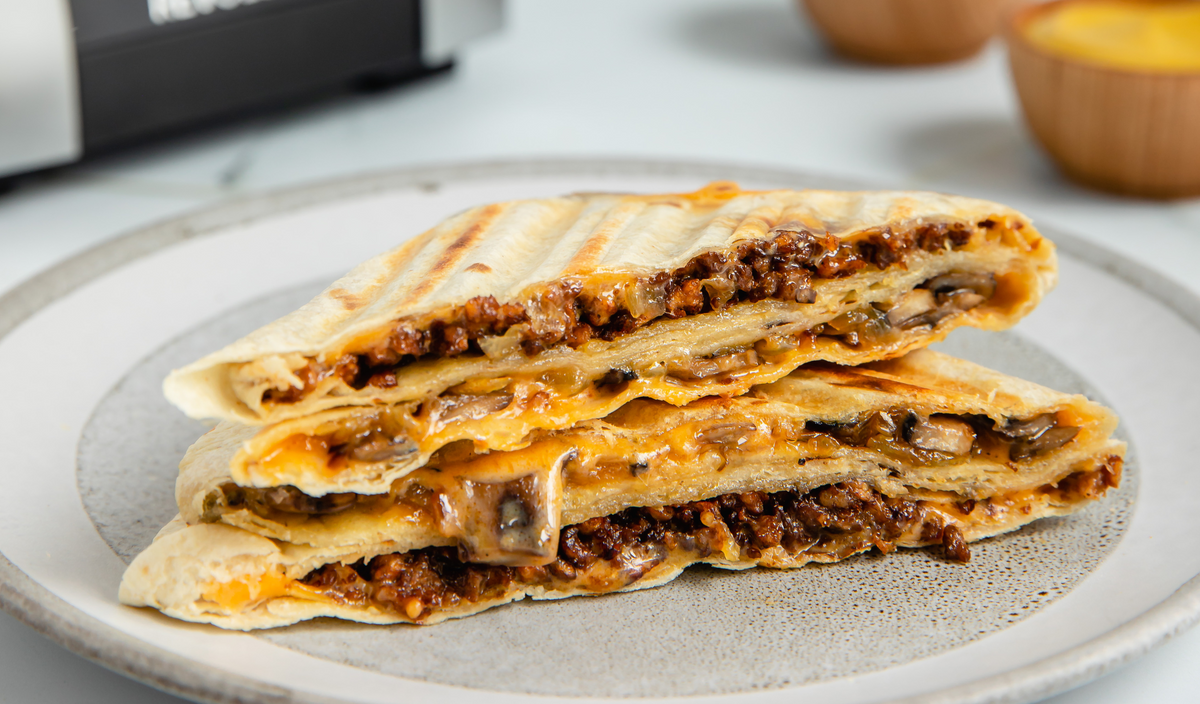 Cheeseburger Pocket Fold Toasterdilla - The Happier Meal!