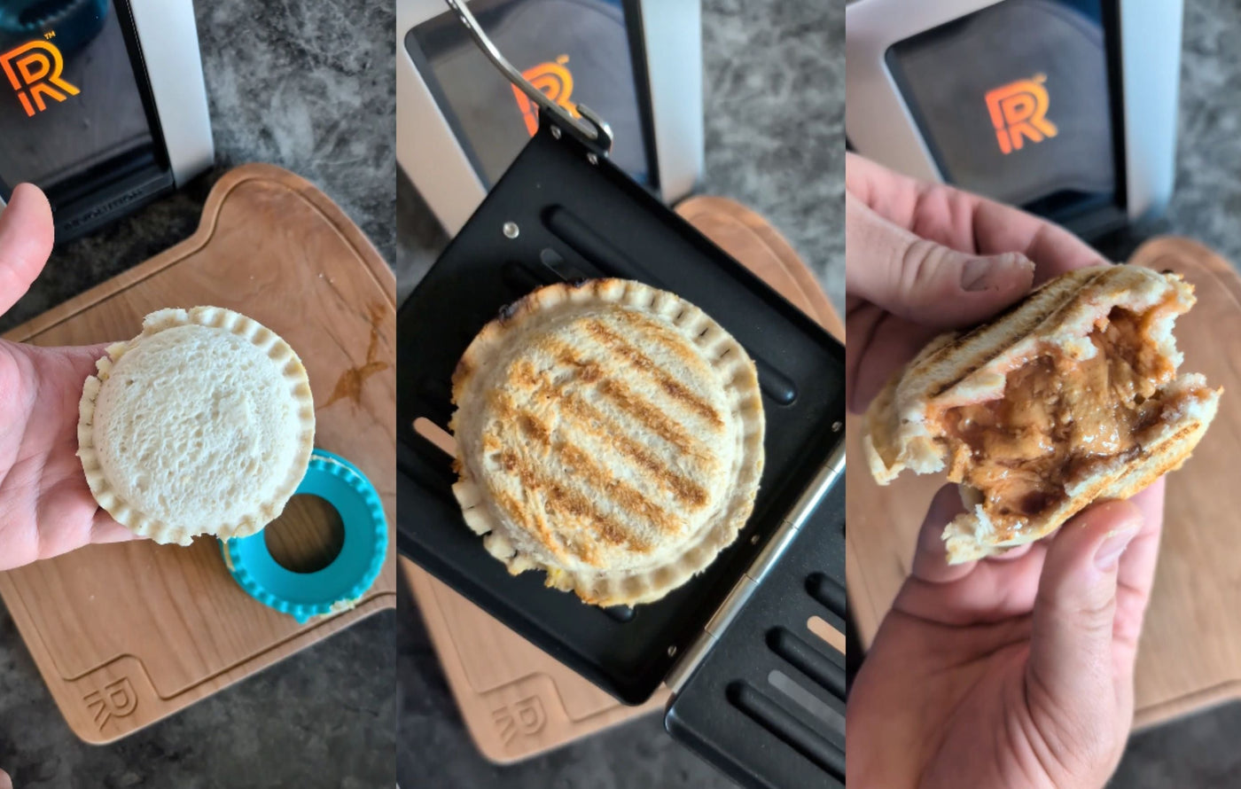 gluten-free bread with peanut butter and jam ready for toaster