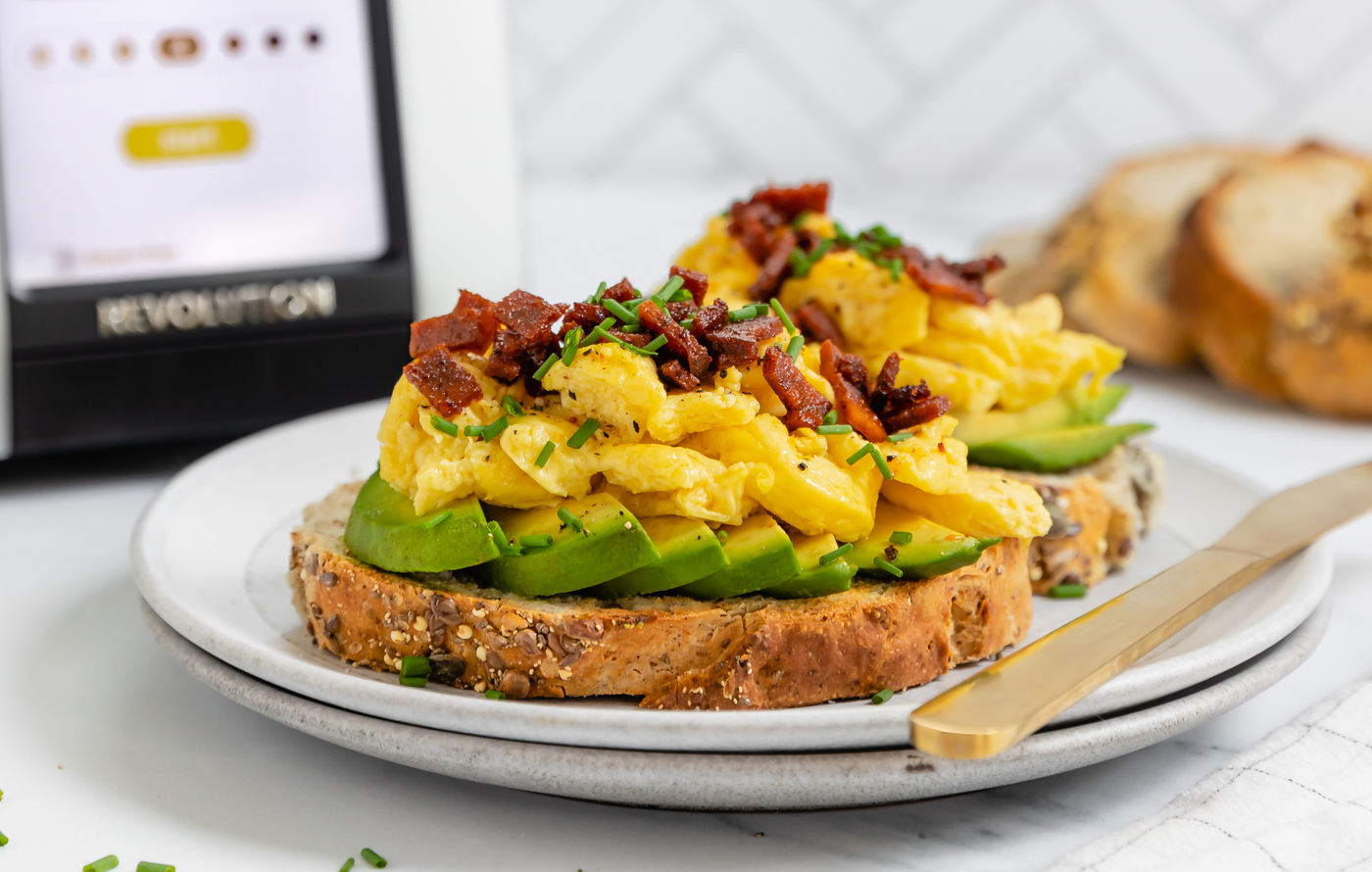 Loaded Avocado Toast with Soft Scrambled Eggs