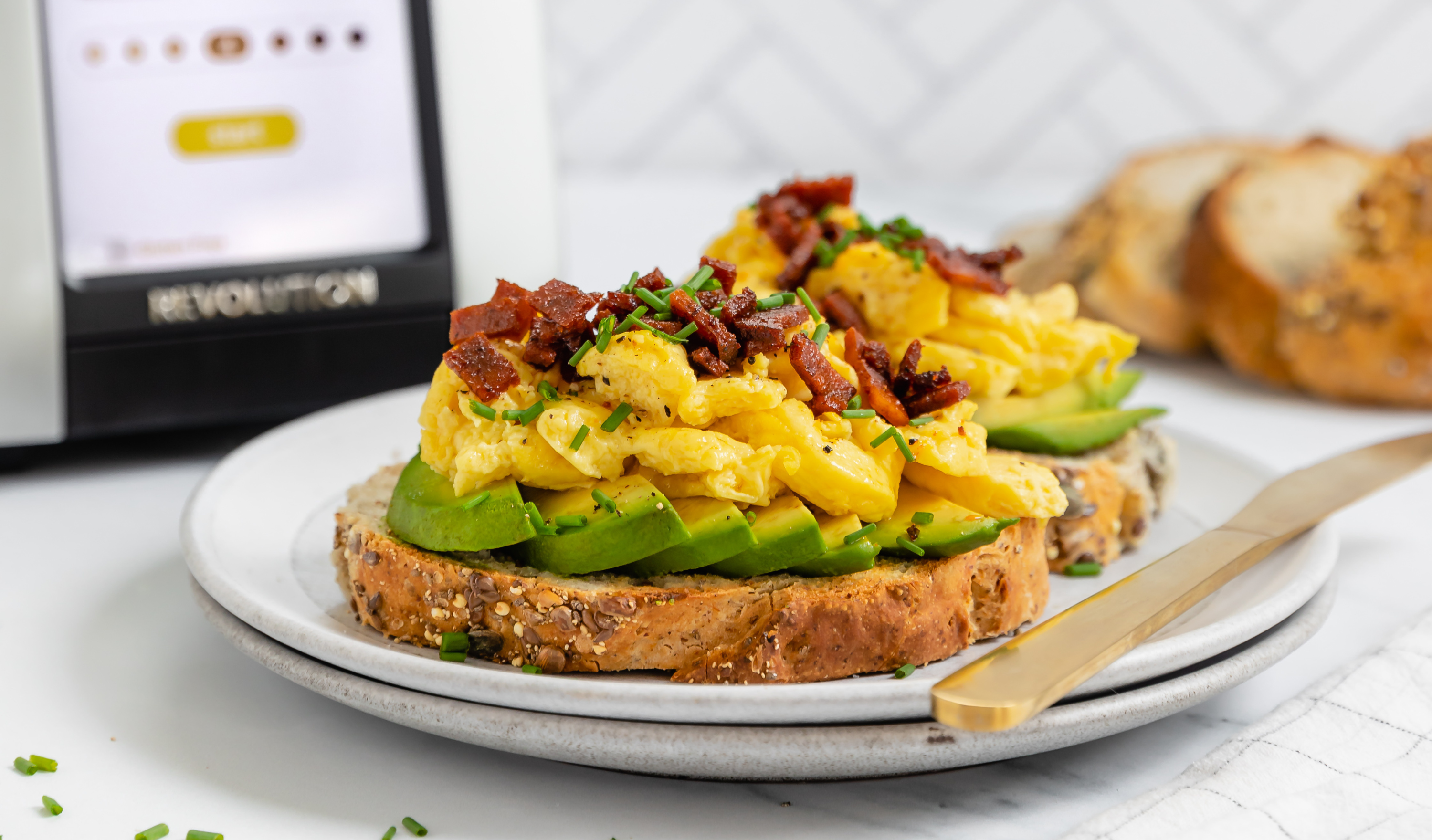 Loaded Avocado Toast with Soft Scrambled Eggs