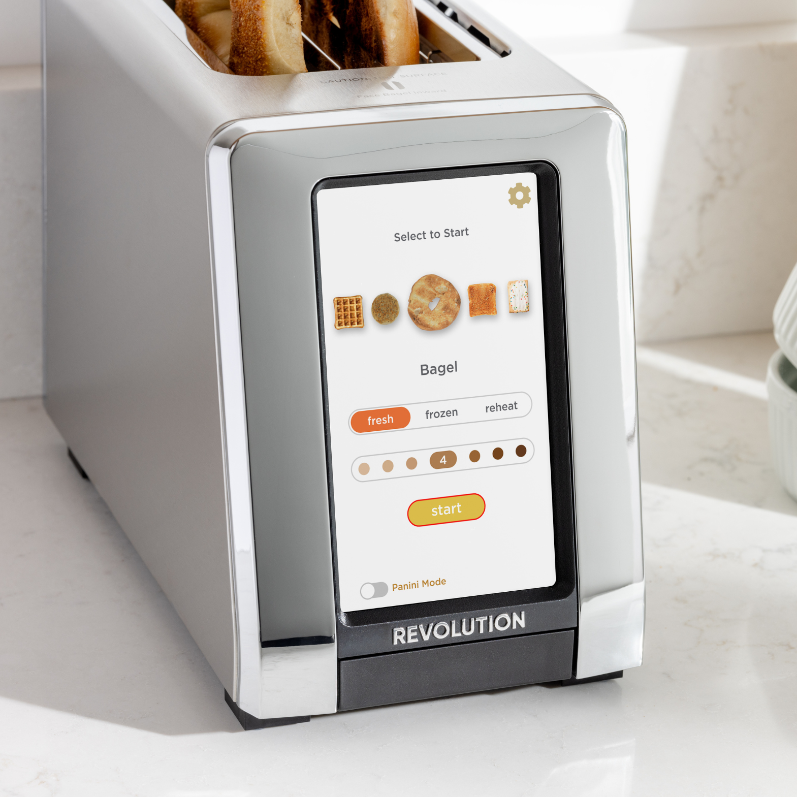 4-Slice Toaster with Touch-Activated Display – Beautiful™