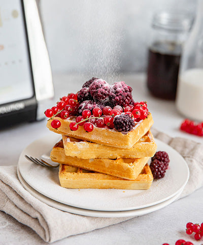 Revolution InstaGLO R180 Toaster. Waffles and berries.